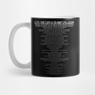 Monologue walking to the river guy - white print Mug